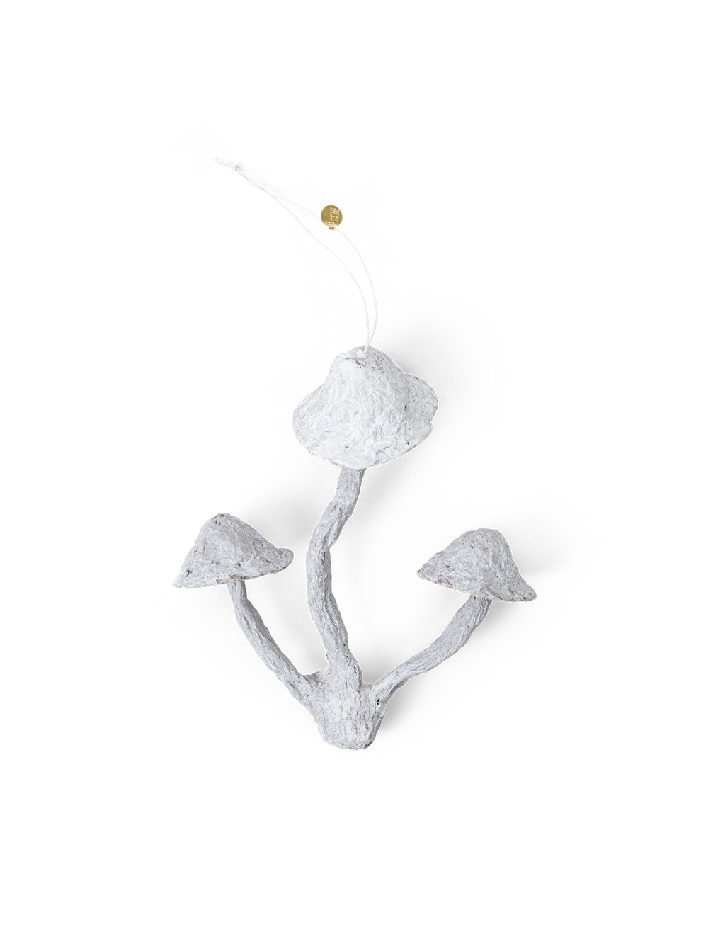 ferm LIVING Mushroom Ornament 3 Caps – Faded White
