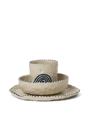 ferm LIVING Naive Ceramic Set – Deep Blue