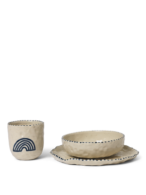 ferm LIVING Naive Ceramic Set – Deep Blue