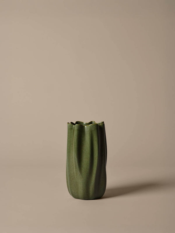 ferm LIVING Nium Vase H23 cm – Dark Sage