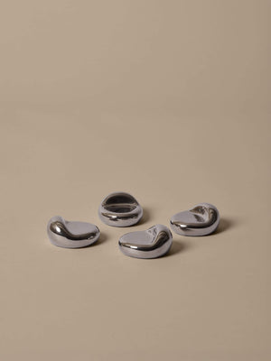 ferm LIVING Nube Planter Feet – Set of 4 – Silver