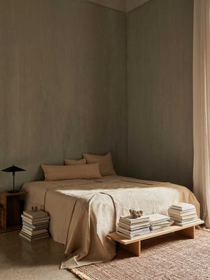 ferm LIVING Offset Bedspread – Off-white