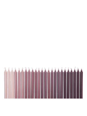 ferm LIVING Ombre Candles – Set of 24 – Dark Grape