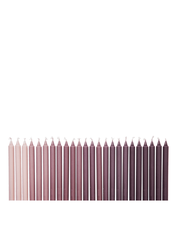 ferm LIVING Ombre Candles – Set of 24 – Dark Grape