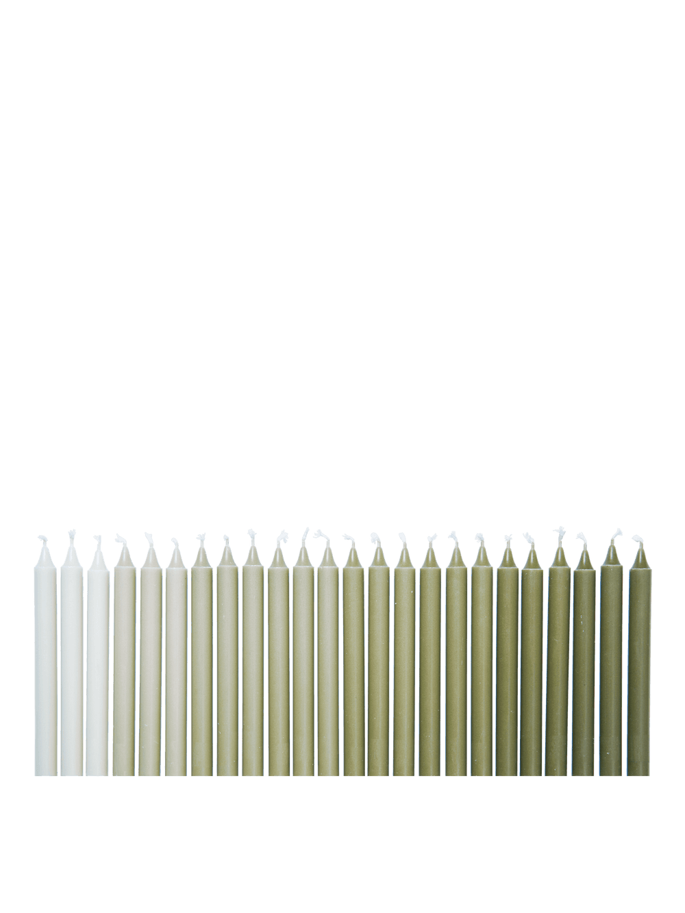 ferm LIVING Ombre Candles – Set of 24 – Khaki