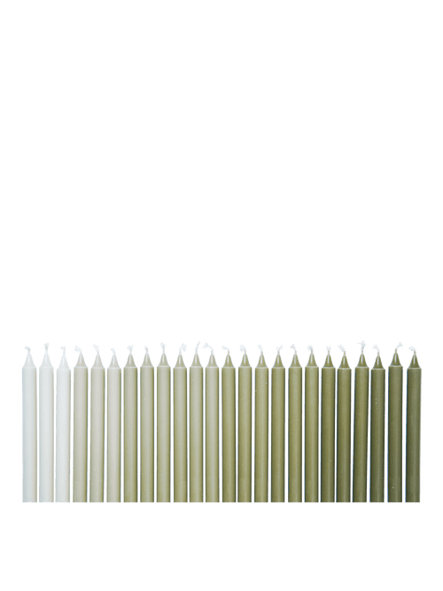 ferm LIVING Ombre Candles – Set of 24 – Khaki