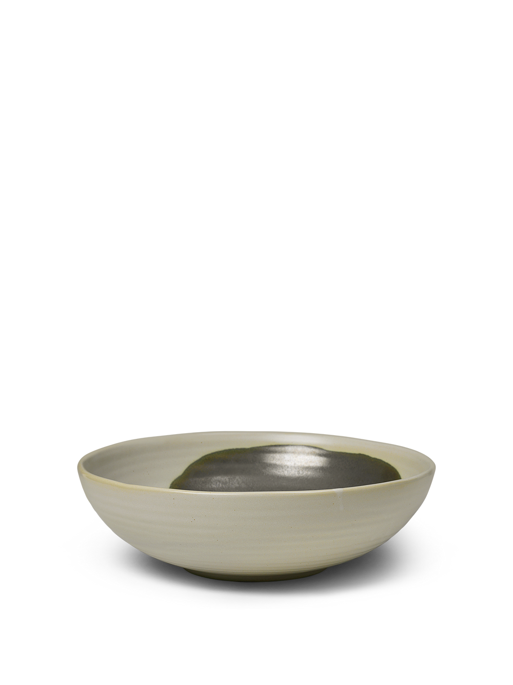 ferm LIVING Omhu Bowl Large – Off-white / Charcoal