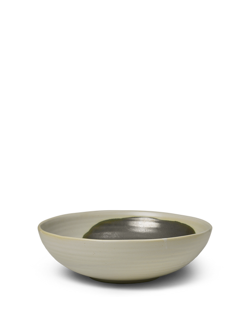 ferm LIVING Omhu Bowl Large – Off-white / Charcoal