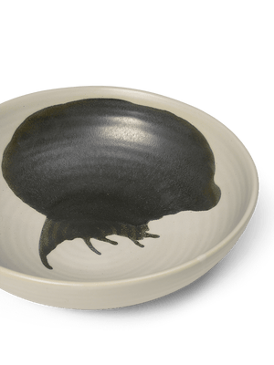 ferm LIVING Omhu Bowl Large – Off-white / Charcoal