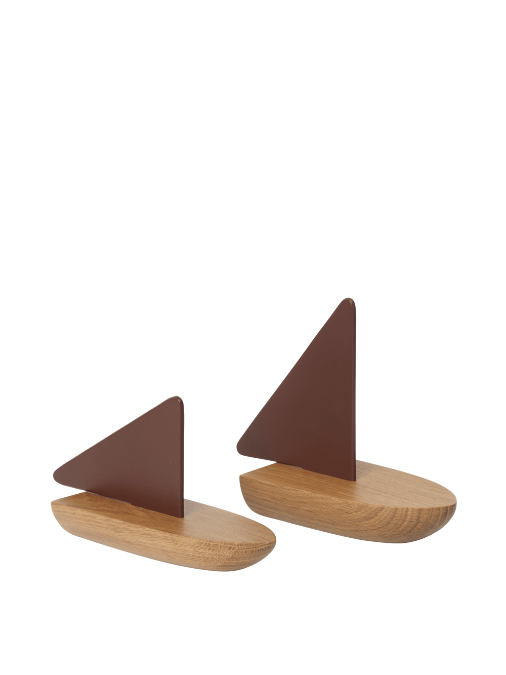 ferm LIVING Opty Boat – Set of 2 – Dark Pecan / Oak