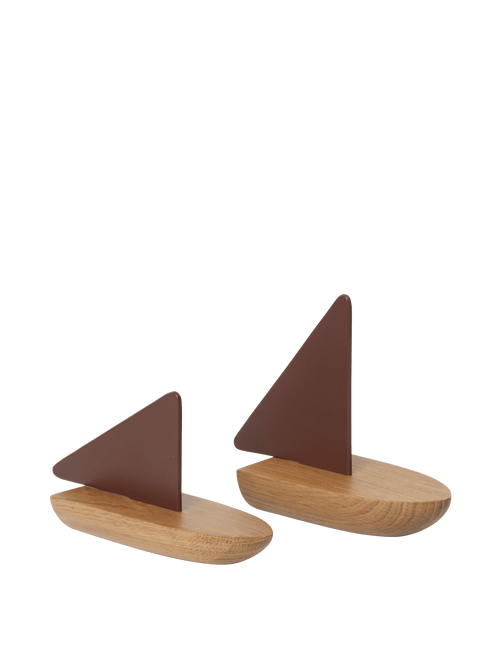 ferm LIVING Opty Boat – Set of 2 – Dark Pecan / Oak