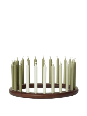 ferm LIVING Ori Candle Holder – Dark Stained