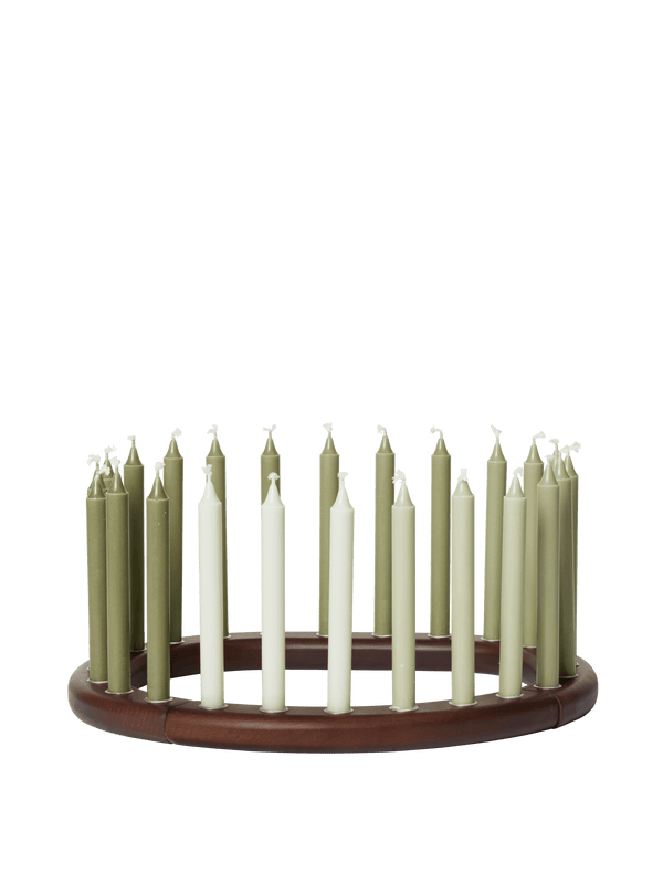 ferm LIVING Ori Candle Holder – Dark Stained
