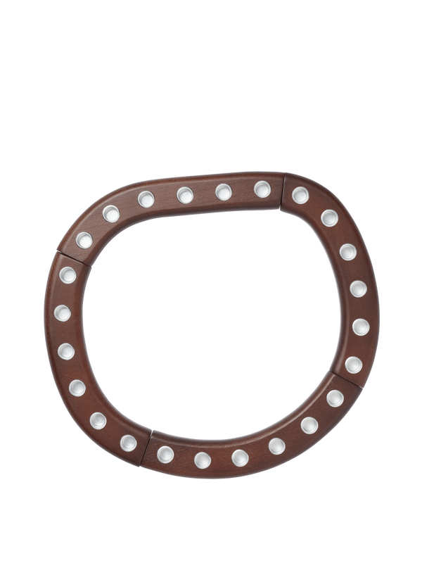 ferm LIVING Ori Candle Holder – Dark Stained