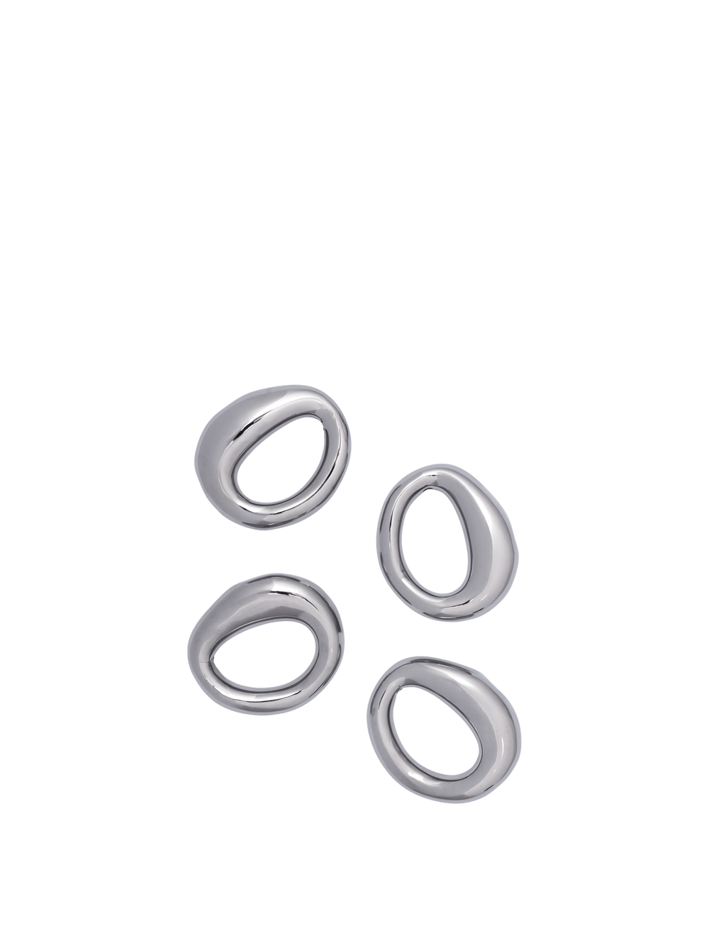 ferm LIVING Orrith Napkin Rings – Set of 4 – Silver