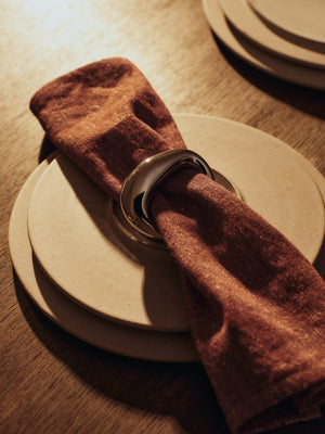 ferm LIVING Orrith Napkin Rings – Set of 4 – Silver