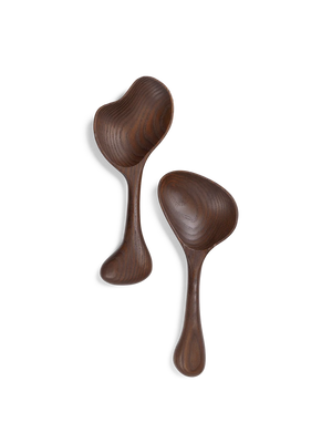 ferm LIVING Os Salad Servers – Dark Brown