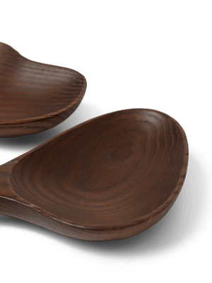 ferm LIVING Os Salad Servers – Dark Brown