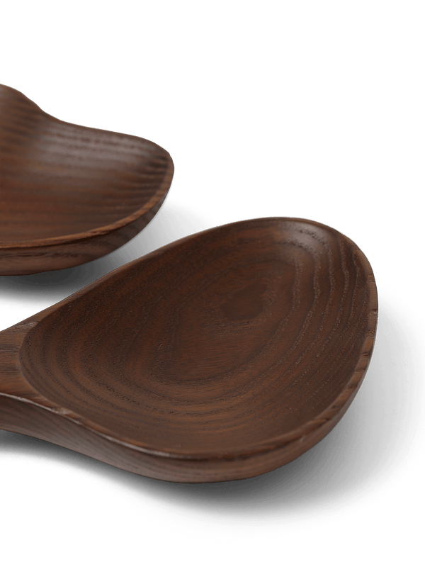 ferm LIVING Os Salad Servers – Dark Brown