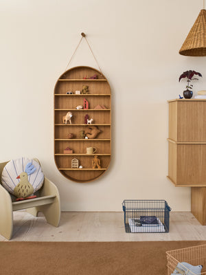 ferm LIVING Oval Dorm Shelf – Oiled Oak