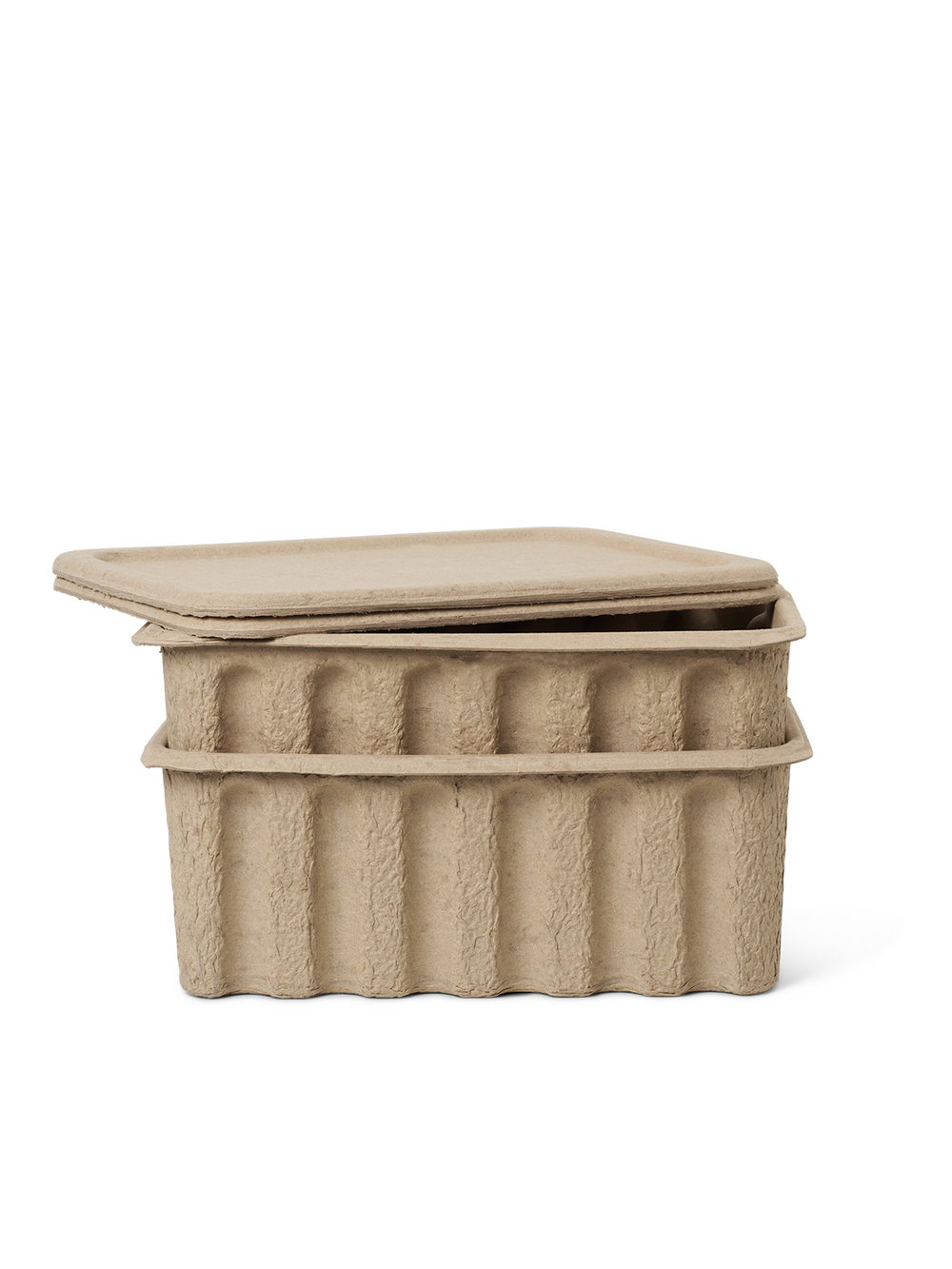 ferm LIVING Paper Pulp Box Large – Set of 2 – Brown