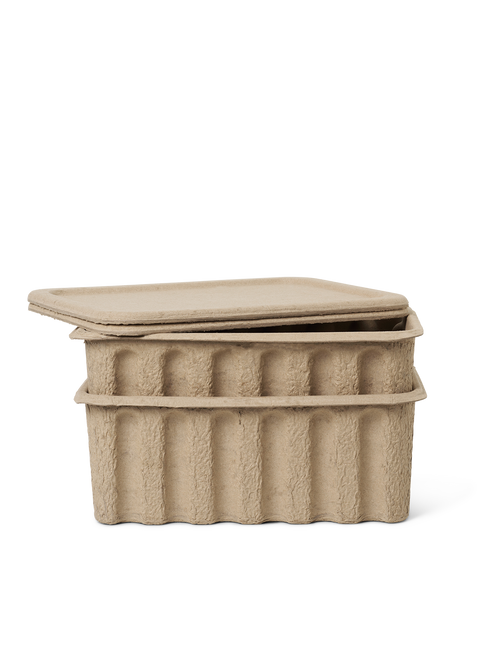 ferm LIVING Paper Pulp Box Large – Set of 2 – Brown
