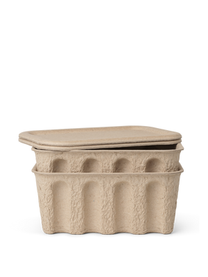 ferm LIVING Paper Pulp Box Small – Set of 2 – Brown