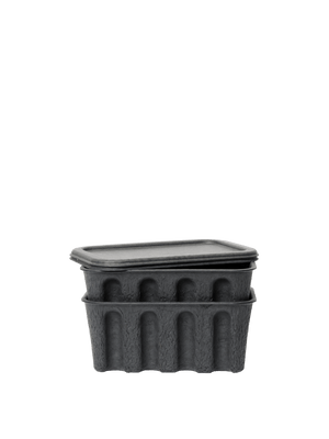 ferm LIVING Paper Pulp Box Small – Set of 2 – Charcoal