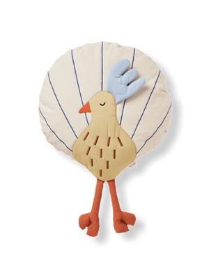 ferm LIVING Peacock Cushion – Silver Fern / Undyed