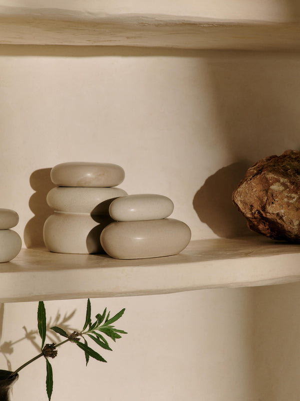 ferm LIVING Pebble Box Large – Sand / Cream