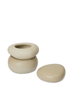 ferm LIVING Pebble Box Large – Sand / Cream
