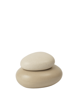ferm LIVING Pebble Box Medium – Sand / Cream