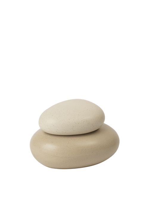ferm LIVING Pebble Box Medium – Sand / Cream