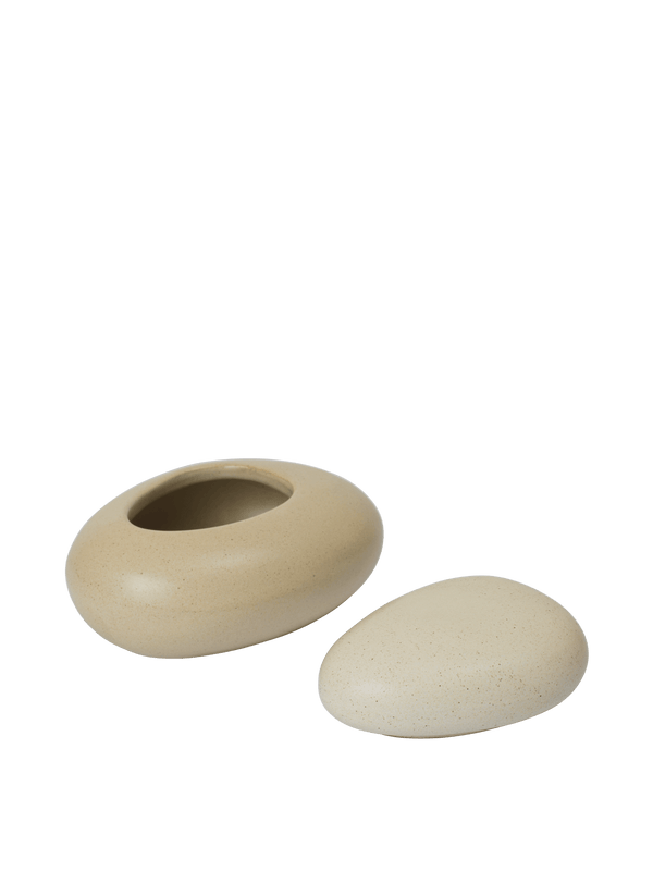 ferm LIVING Pebble Box Medium – Sand / Cream