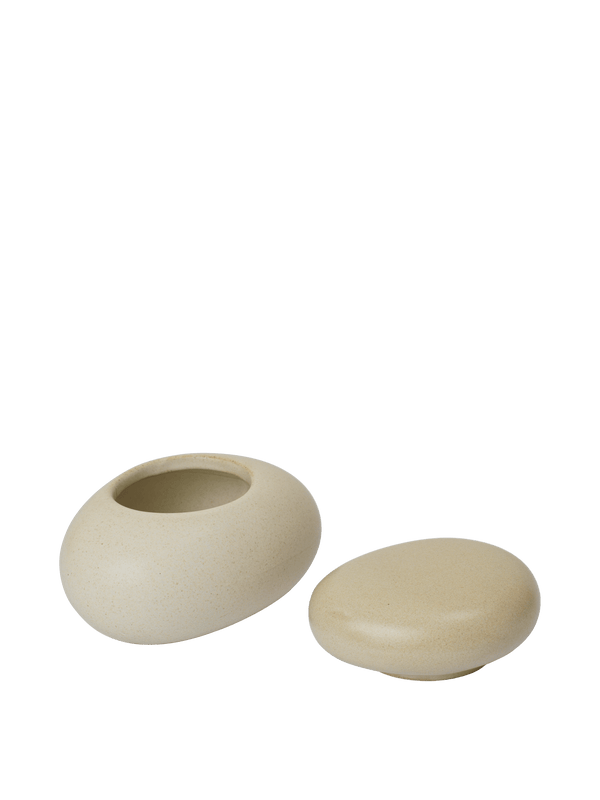 ferm LIVING Pebble Box Small – Sand / Cream