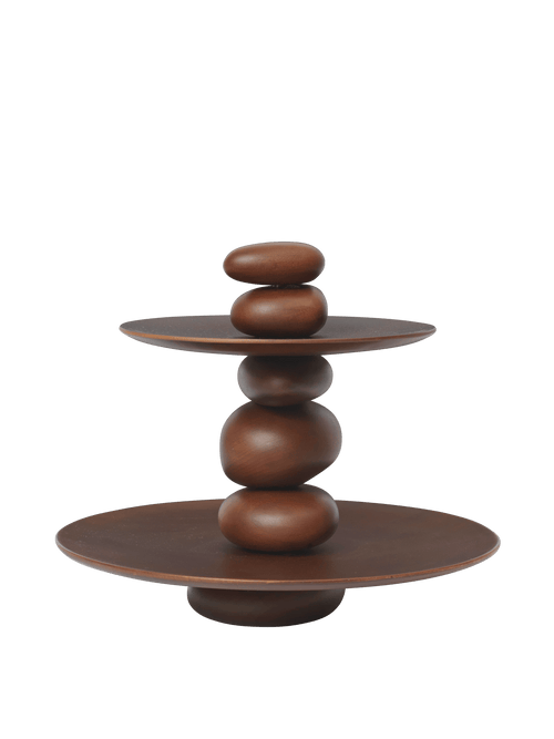 ferm LIVING Pebble Dessert Stand – Dark Brown