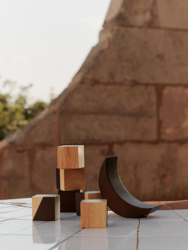 ferm LIVING Phase Building Blocks – Natural / Dark Stained