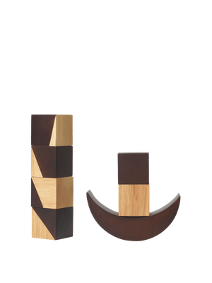 ferm LIVING Phase Building Blocks – Natural / Dark Stained