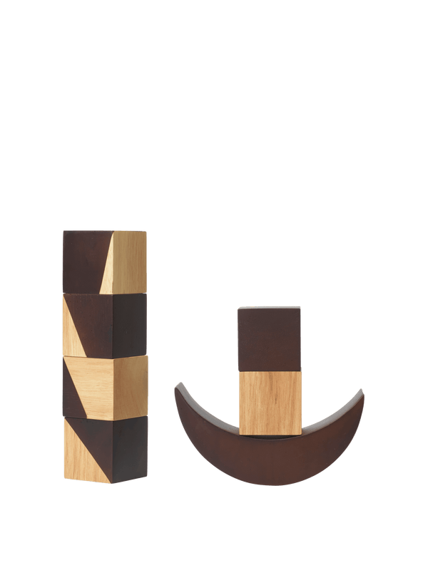ferm LIVING Phase Building Blocks – Natural / Dark Stained