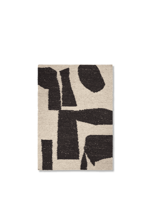 ferm LIVING Piece Rug 140 x 200 cm – Off-white / Coffee