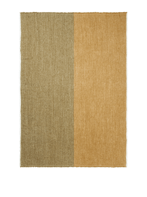 ferm LIVING Pila Linen Throw – Khaki / Aged Gold