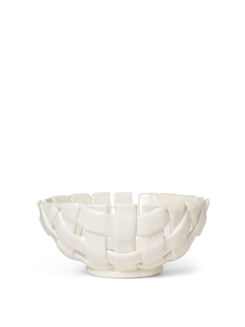 ferm LIVING Plait Bowl Ø24 cm – Off-white
