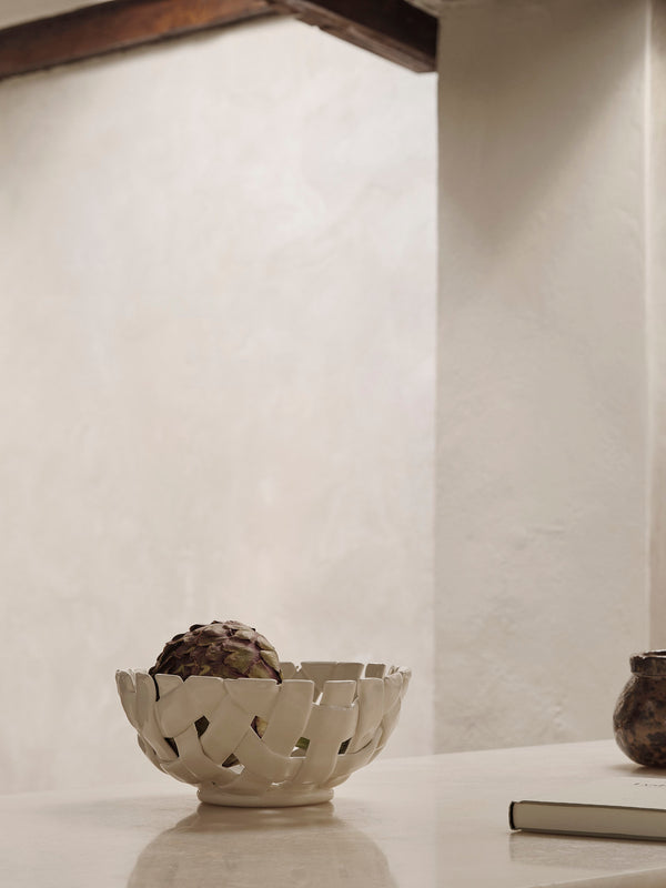 ferm LIVING Plait Bowl Ø24 cm – Off-white