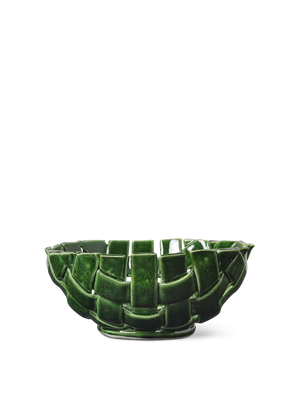 ferm LIVING Plait Bowl Ø24 cm – Emerald Green