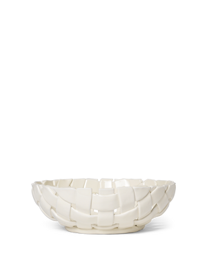 ferm LIVING Plait Bowl Ø30 cm – Off-white