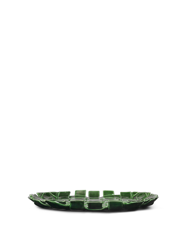 ferm LIVING Plait Platter – Emerald Green