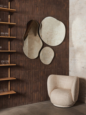 ferm LIVING Pond Mirror Large – Dark Chrome