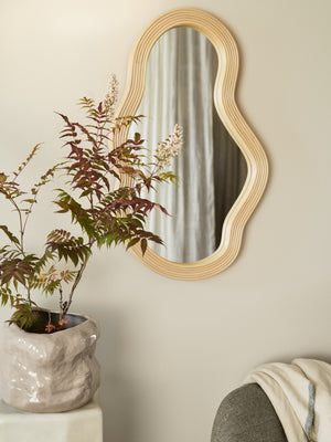 ferm LIVING Pond Mirror Medium – Rattan