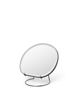 ferm LIVING Pond Table Mirror – Dark Chrome