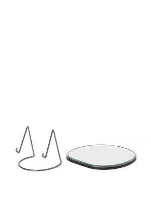 ferm LIVING Pond Table Mirror – Dark Chrome